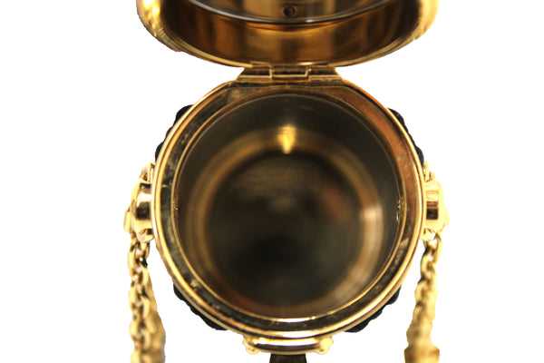 Louis Vuitton Embossed Monogram Midnight Canvas Lipstick Case on Chain