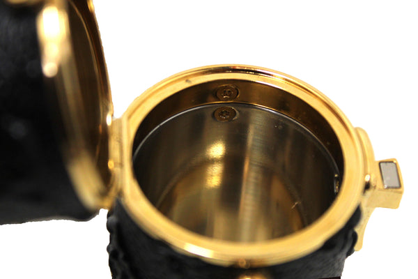 Louis Vuitton Embossed Monogram Midnight Canvas Lipstick Case on Chain