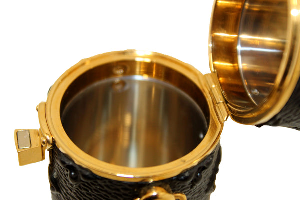 Louis Vuitton Embossed Monogram Midnight Canvas Lipstick Case on Chain