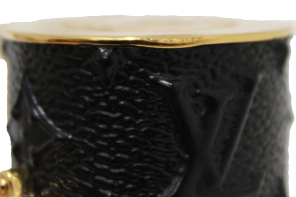 Louis Vuitton Embossed Monogram Midnight Canvas Lipstick Case on Chain