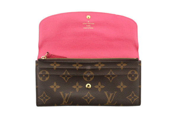 Louis Vuitton Classic Monogram Emilie Wallet Pink