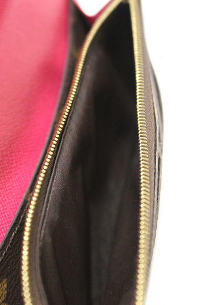 Louis Vuitton Classic Monogram Emilie Wallet Pink