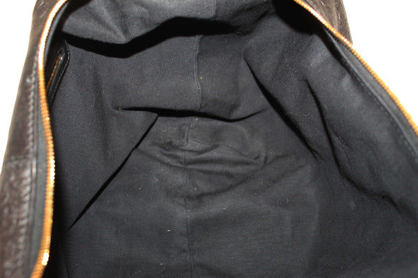 Christian Dior Black Crinkled Calfskin Large Grand Tour Multipocket Hobo Bag