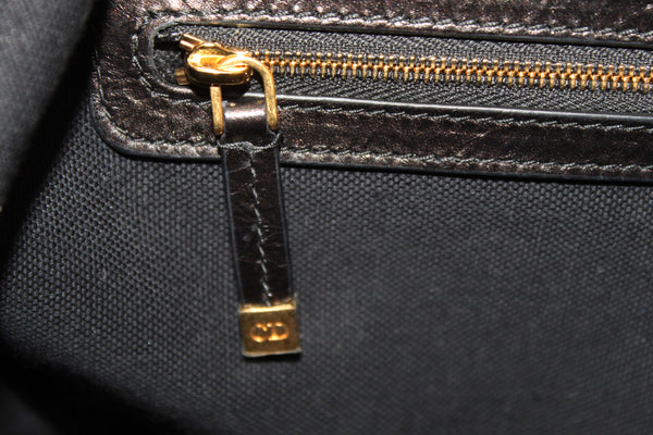 Christian Dior Black Crinkled Calfskin Large Grand Tour Multipocket Hobo Bag