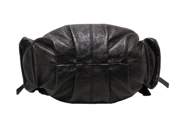 Christian Dior Black Crinkled Calfskin Large Grand Tour Multipocket Hobo Bag