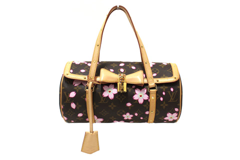 Limited Edition Louis Vuitton Monogram Cherry Blossom Papillon 26 Handbag