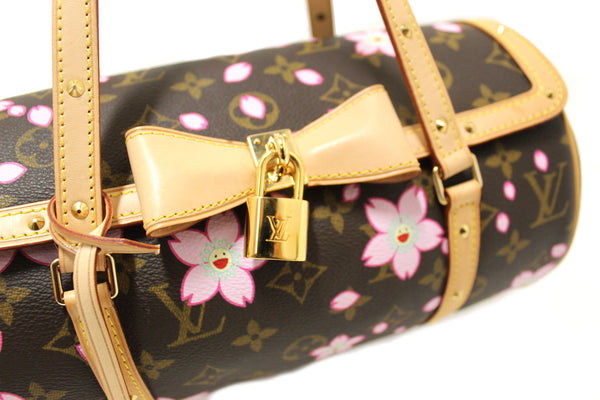 Limited Edition Louis Vuitton Monogram Cherry Blossom Papillon 26 Handbag