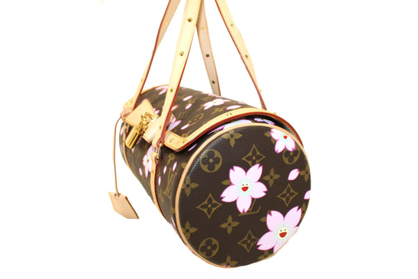 Limited Edition Louis Vuitton Monogram Cherry Blossom Papillon 26 Handbag