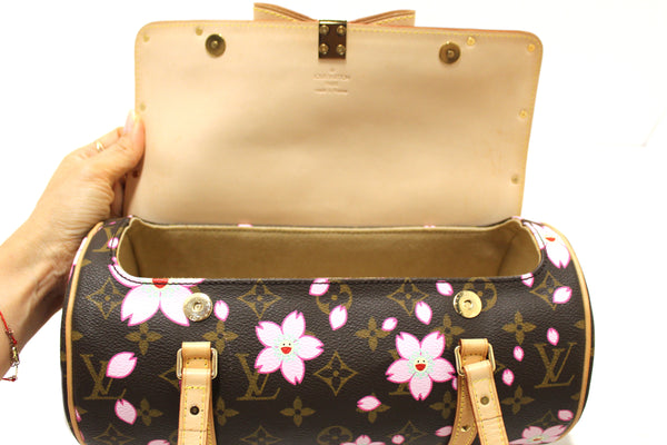 Limited Edition Louis Vuitton Monogram Cherry Blossom Papillon 26 Handbag