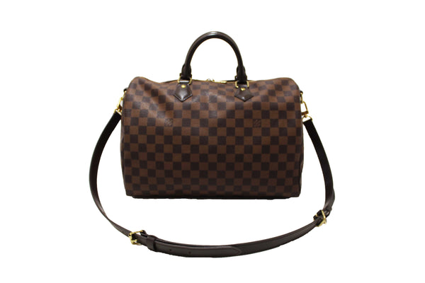 Louis Vuitton Damier Ebene Speedy 35 Bandouliere Bag