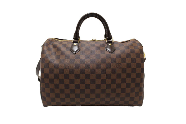 Louis Vuitton Damier Ebene Speedy 35 Bandouliere Bag
