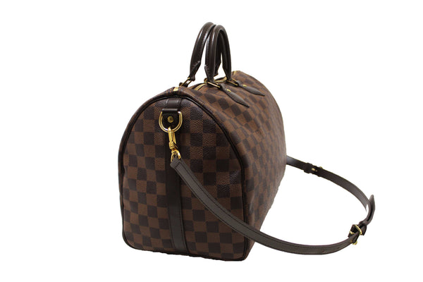 Louis Vuitton Damier Ebene Speedy 35 Bandouliere Bag
