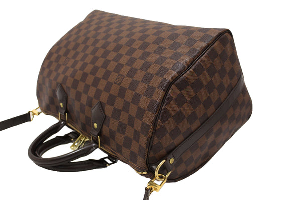 Louis Vuitton Damier Ebene Speedy 35 Bandouliere Bag