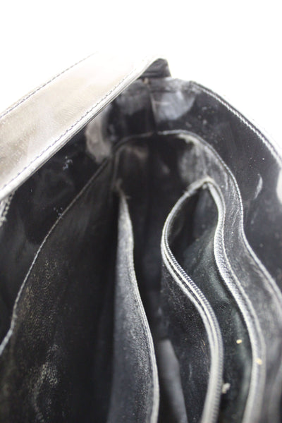 Chanel Black Quilted Patent Leather CC Twist Flap Shoulder Bag