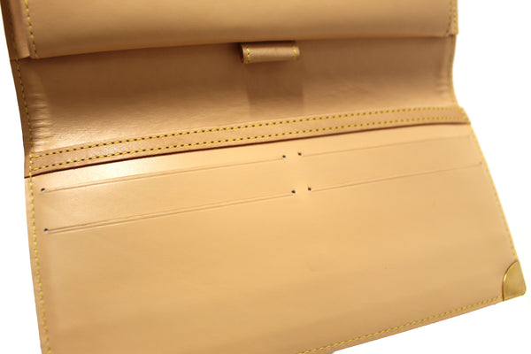 New Louis Vuitton Brown Cherry Blossom Tri-fold PTI Long Wallet
