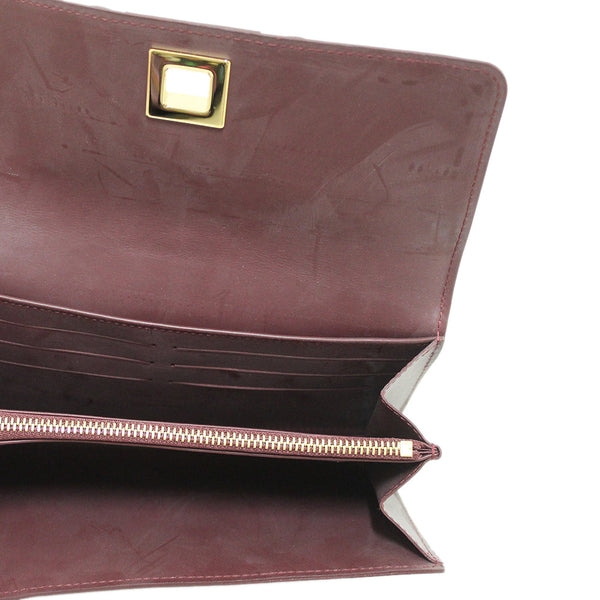 New Louis Vuitton Fauviste Vernis Noeud Bow Flap Long Wallet Clutch