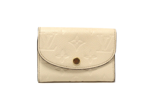 Louis Vuitton Crème Monogram Empreinte Leather Rosalie Coin Purse