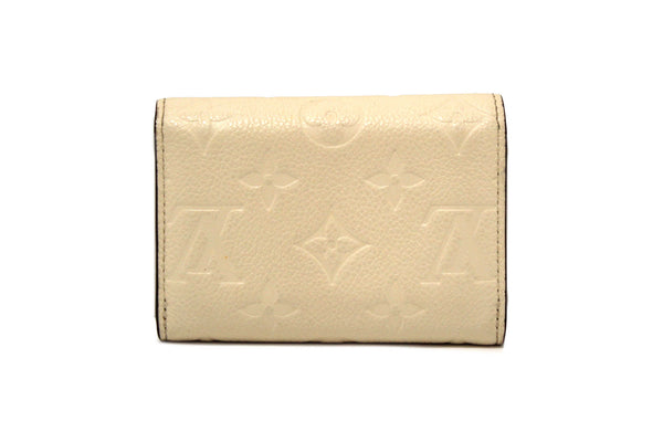 Louis Vuitton Crème Monogram Empreinte Leather Rosalie Coin Purse