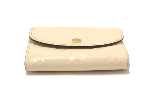 Louis Vuitton Crème Monogram Empreinte Leather Rosalie Coin Purse