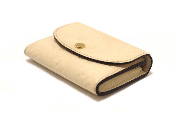 Louis Vuitton Crème Monogram Empreinte Leather Rosalie Coin Purse