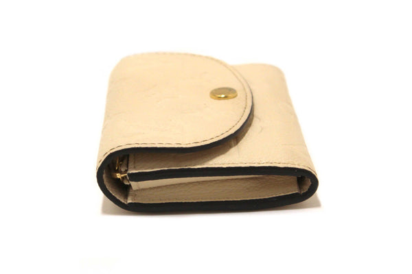 Louis Vuitton Crème Monogram Empreinte Leather Rosalie Coin Purse