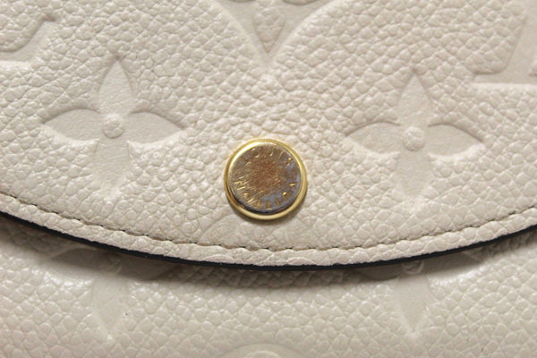 Louis Vuitton Crème Monogram Empreinte Leather Rosalie Coin Purse