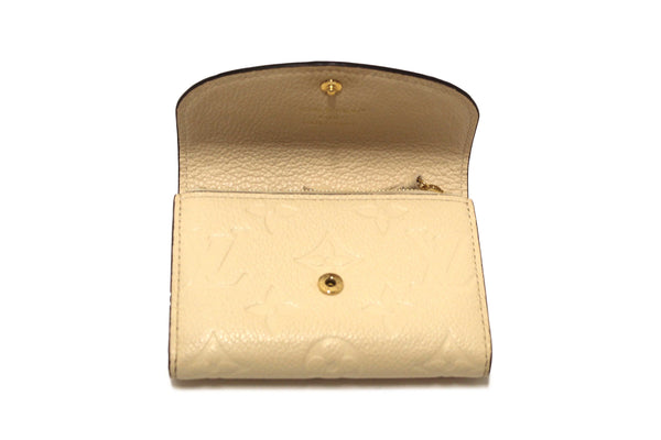 Louis Vuitton Crème Monogram Empreinte Leather Rosalie Coin Purse