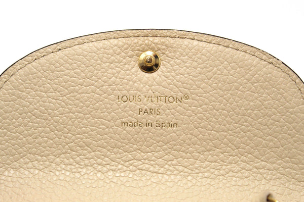 Louis Vuitton Crème Monogram Empreinte Leather Rosalie Coin Purse