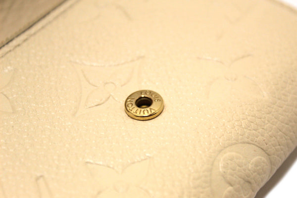 Louis Vuitton Crème Monogram Empreinte Leather Rosalie Coin Purse