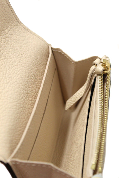 Louis Vuitton Crème Monogram Empreinte Leather Rosalie Coin Purse