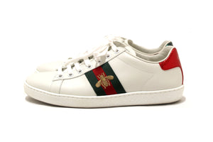 Gucci White Butterfly Ace Web Sneakers Shoes Size 36