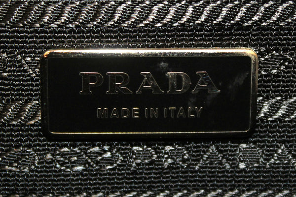 Prada Black Saffiano Leather Front Zip Pocket Briefcase Work Bag