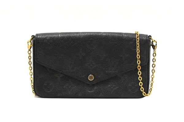 Louis Vuitton Black Monogram Empreinte Felicie Pochette Bag