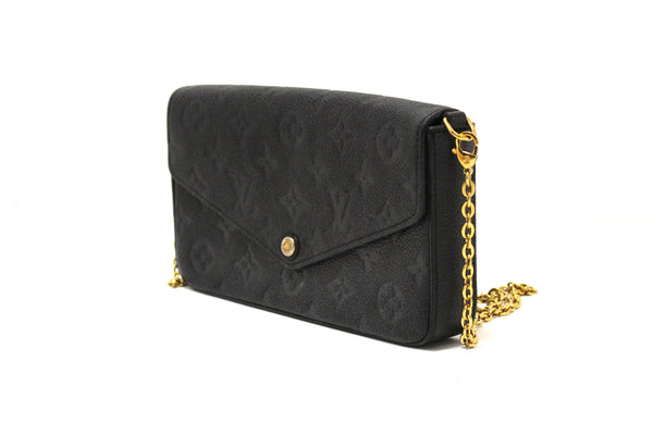 Louis Vuitton Black Monogram Empreinte Felicie Pochette Bag