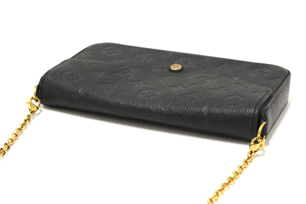 Louis Vuitton Black Monogram Empreinte Felicie Pochette Bag