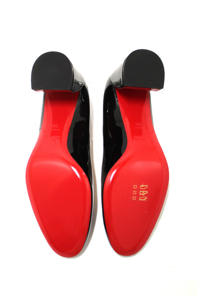 Christian Louboutin Black Patent Miss Sab 55 Pumps Size 38.5
