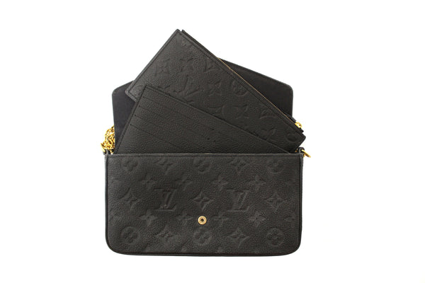 Louis Vuitton Black Monogram Empreinte Felicie Pochette Bag