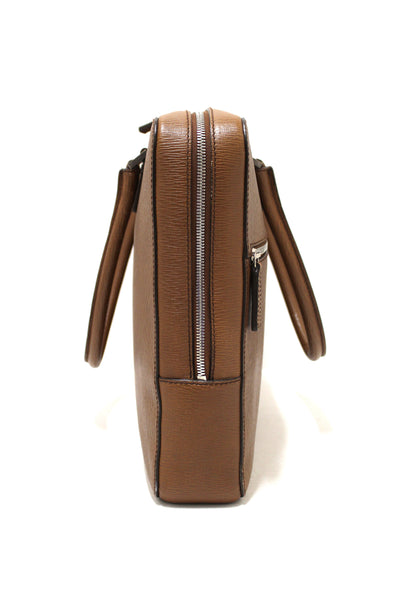 Salvatore Ferragmo Brown Leather Briefcase Work Bag