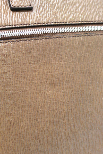 Salvatore Ferragmo Brown Leather Briefcase Work Bag