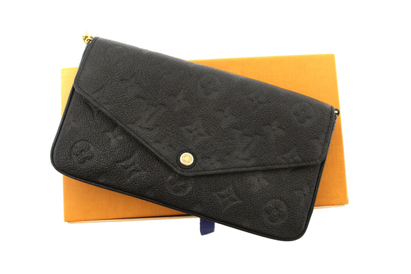 Louis Vuitton Black Monogram Empreinte Felicie Pochette Bag