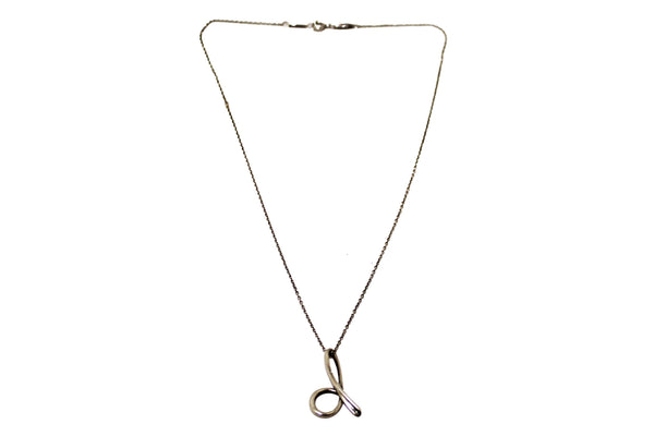 Tiffany & Co. Sterling Silver Elsa Peretti "d" Small Alphabet Pendant