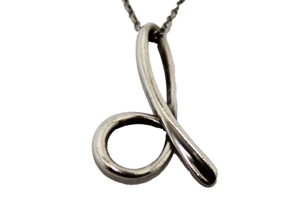 Tiffany & Co. Sterling Silver Elsa Peretti "d" Small Alphabet Pendant
