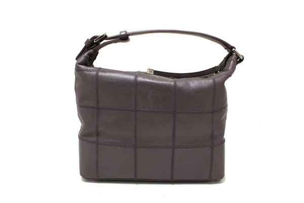 Chanel Purple Caviar Leather Large Square Stitch Handbag