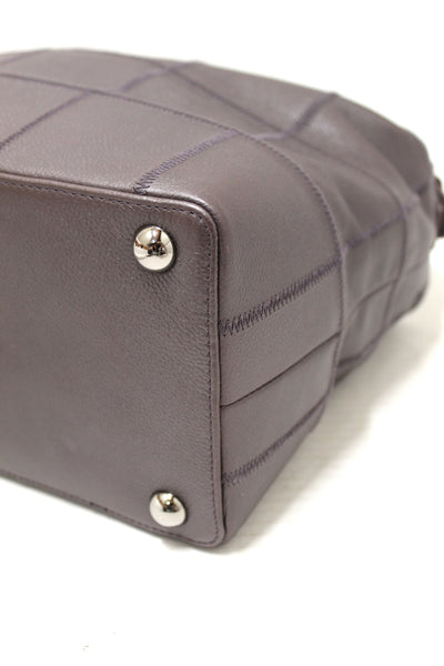 Chanel Purple Caviar Leather Large Square Stitch Handbag