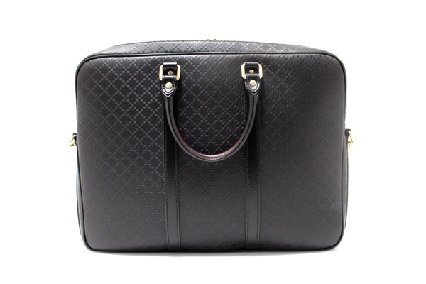 Gucci Black Leather Diamante Briefcase Shoulder Bag