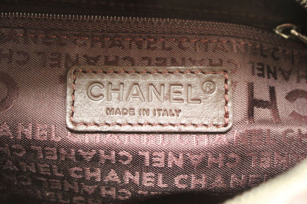 Chanel Purple Caviar Leather Large Square Stitch Handbag
