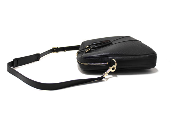 Gucci Black Leather Diamante Briefcase Shoulder Bag