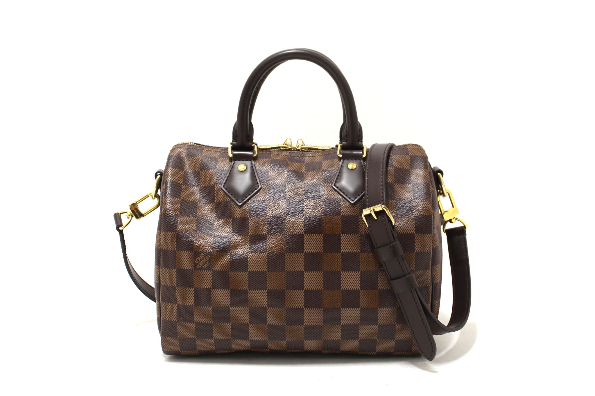 Louis Vuitton Damier Ebene Speedy 25 Bandouliere Crossbody Bag