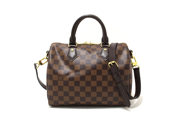 Louis Vuitton Damier Ebene Speedy 25 Bandouliere Crossbody Bag