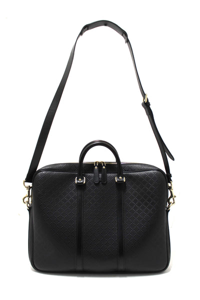 Gucci Black Leather Diamante Briefcase Shoulder Bag